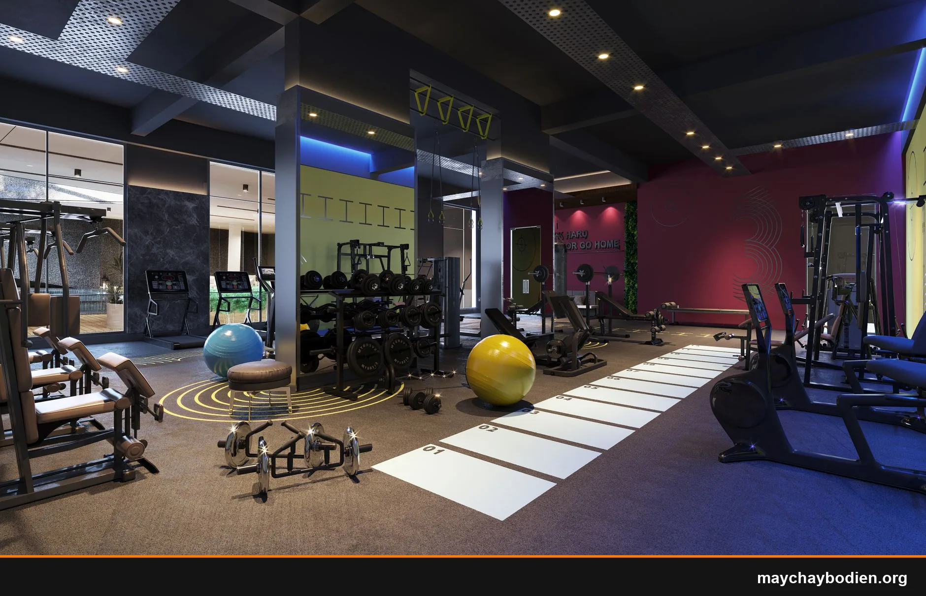phòng gym gia đình cần bao nhiêu mét vuông